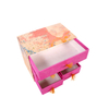 5"x5"x3 Cardboard Printed Pink Color Paper Jewelry Box