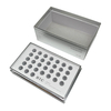 Custom Metallic Silver Color Essential Oil Gift Box Packaging with EVA Slots