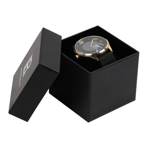 Luxury High Quality Custom Logo Black Cardboard Paper Gift Packaging Single Set Watch Box With Foam Insert