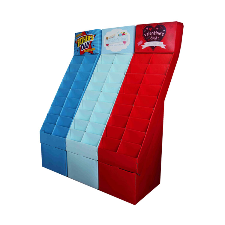 3 Shelves Removable Header Corrugated Shelf Floor