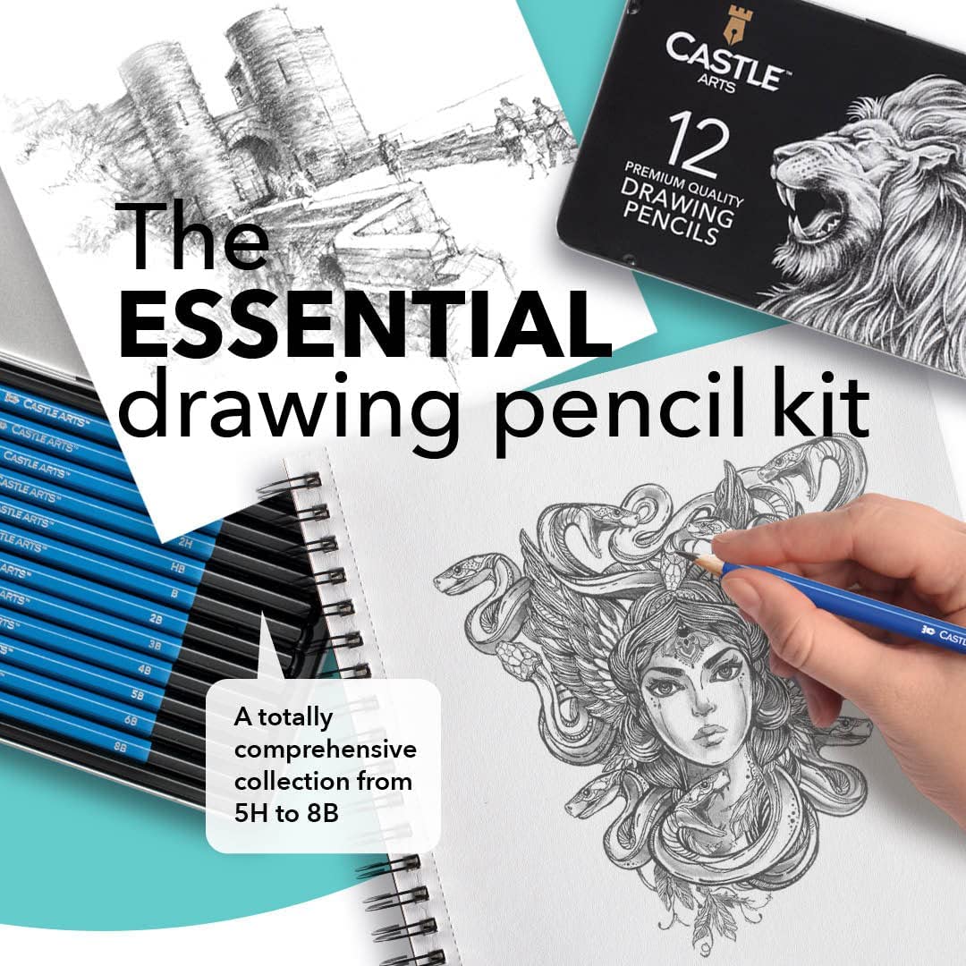 Yuteng Art Supplies 12 Piece Graphite Drawing Pencils Kit