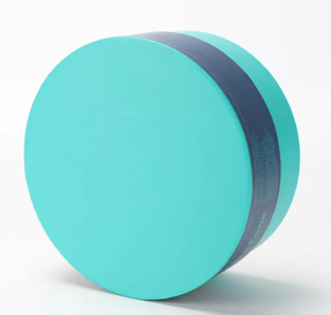 Valentine's Day Blue Round Box with Lid 