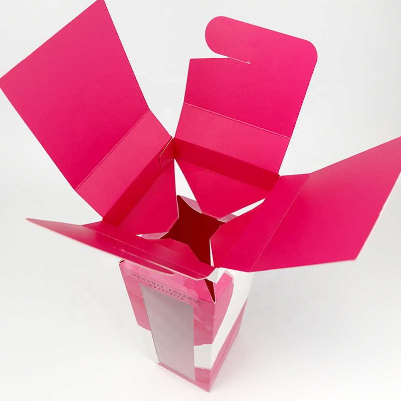 2'' X 2'' X 5'' Design Luxury Paper Gift Box with Clear Window for Perfume Packaging