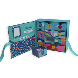 Christening Gift Baby Keepsake Box Baby Memory Box Advent Calendar Box with Drawers