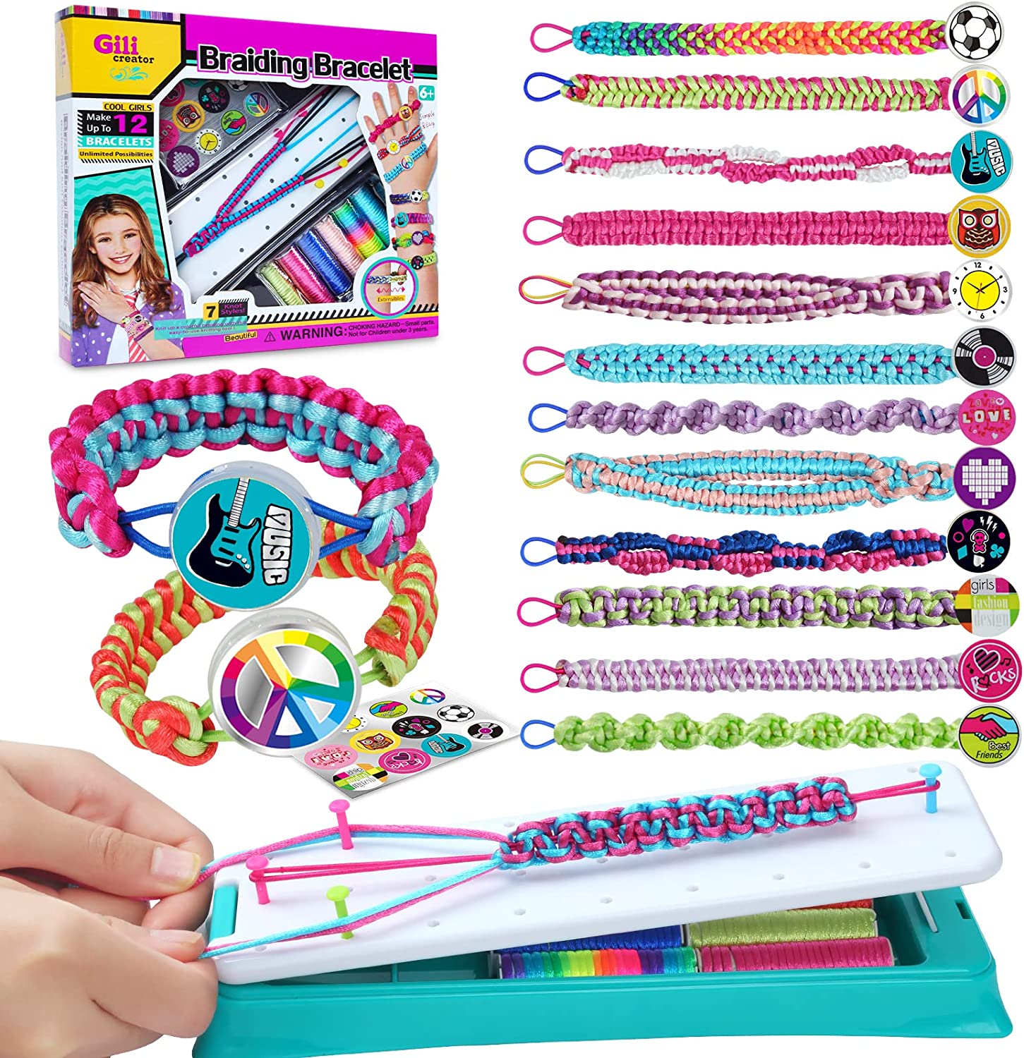 5100 Beads with Charms And Elastic Strings Gifts Bracelet Making Kit