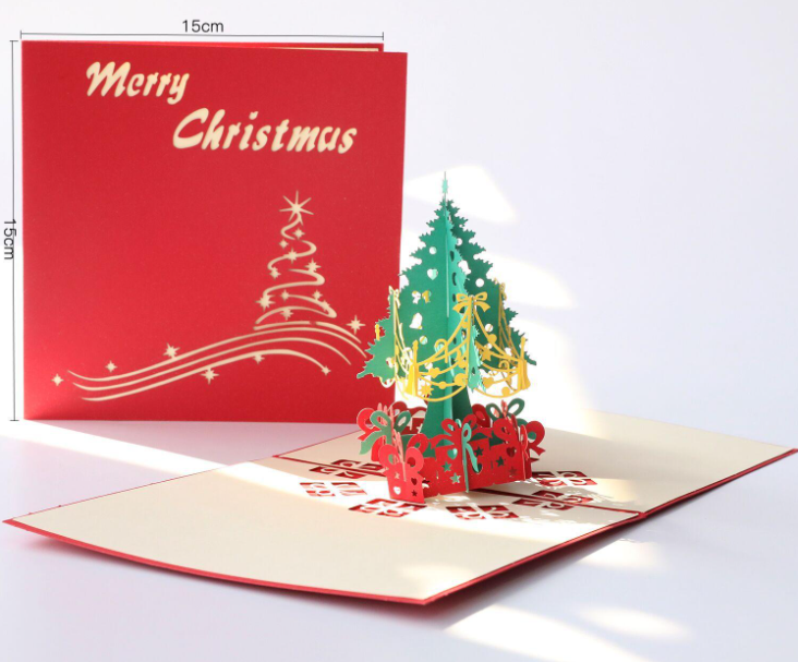 Large 5x7 Inch Assorted with Envelopes Stickers Merry Christmas Greeting Cards