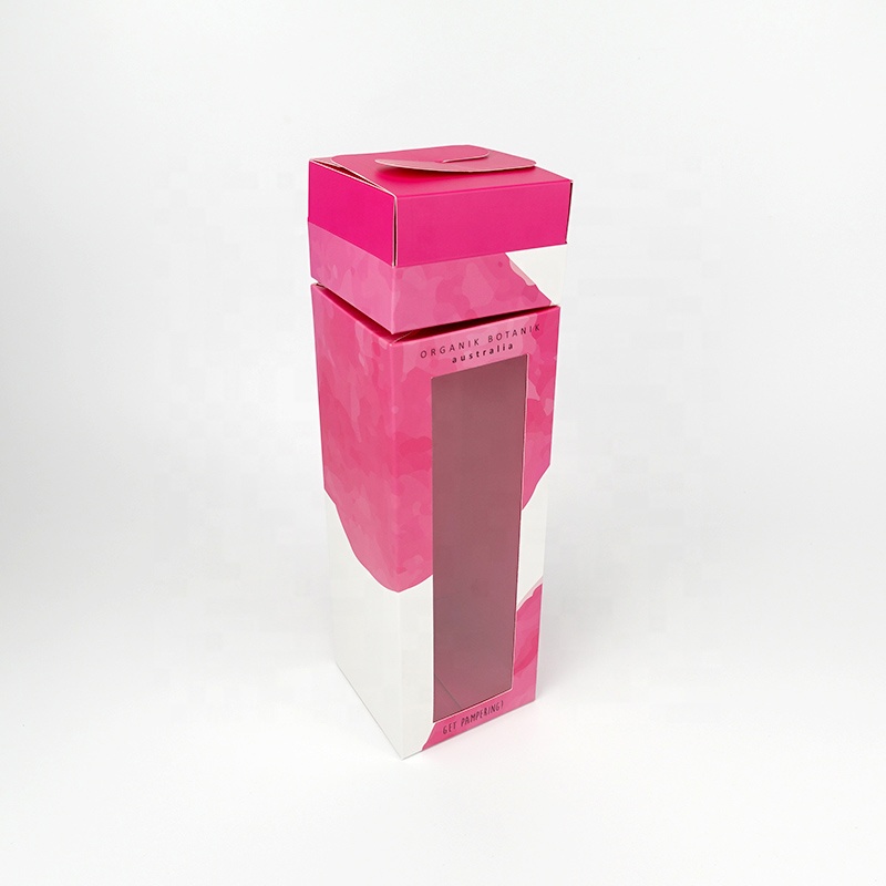 2'' X 2'' X 5'' Design Luxury Paper Gift Box with Clear Window for Perfume Packaging