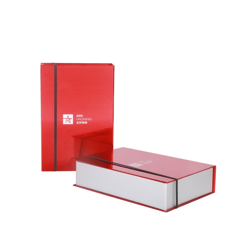 Customization Black Matte Rigid Book Shape Embossed Gold Foil Magnetic Folding Box