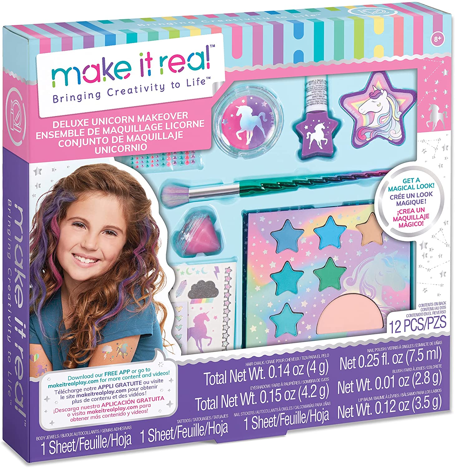 Deluxe Unicorn Makeover Kids Makeup Set for Girls