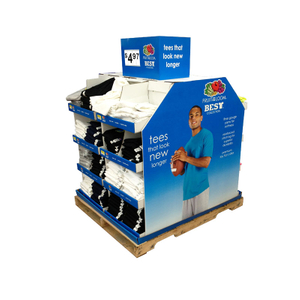 Factory Custom Design Supermarket Skirt Cardboard Sidekick Displays