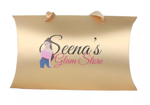 10*75*250 Spot Uv White Favour Pillow Boxes for Hair Extension Packaging