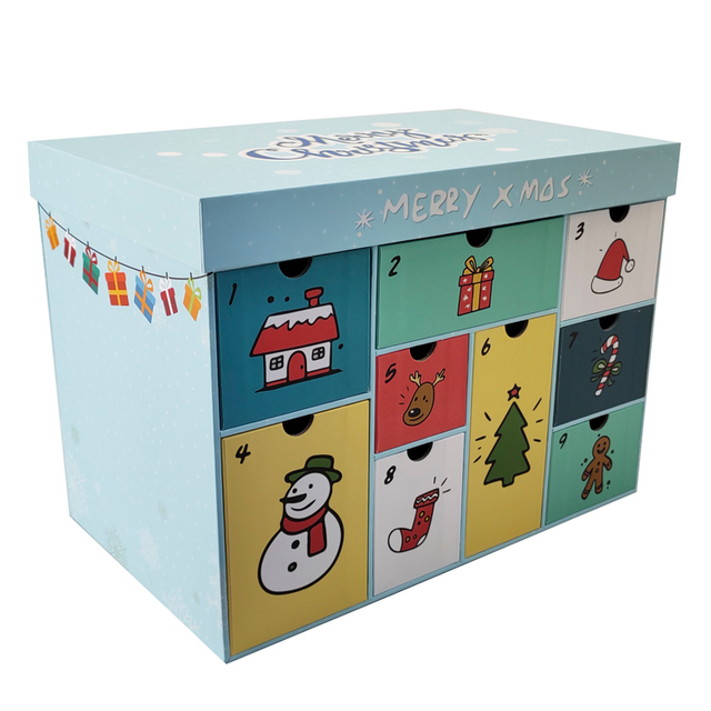 Handmade Custom Design Christmas Advent Calendar Packaging Box Candle Gift Box