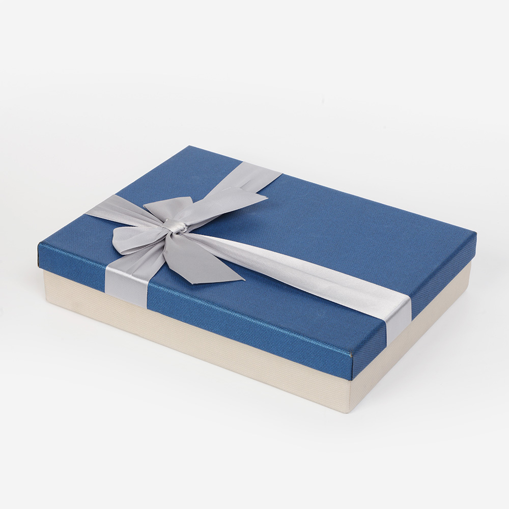 Large Square Ribbon Foldable Box with Lid Cardboard 