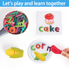Kids Pretend Play Kichen Food Playset, Toddler Match Letters Learning Toy W/ Alphabet Flash Card, Cooking & Cutting Toy, Preschool Educational Birthday Gift for 3 4 5 6 Year Old Boy Girl